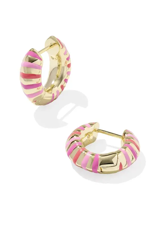 KENDRA SCOTT Mikki Enamel Huggie Earrings