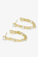 J.HOFFMAN'S Julian Triple Diamond Soft Chain Hoops