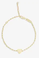 J.HOFFMAN'S Baby Love Letters Heart Bracelet- Gold