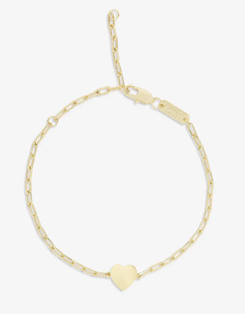J.HOFFMAN'S Baby Love Letters Heart Bracelet- Gold