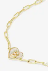 J.HOFFMAN'S Baby Love Letters Heart Bracelet- Gold