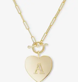 J.HOFFMAN'S Love Letters Heart Necklace- gold