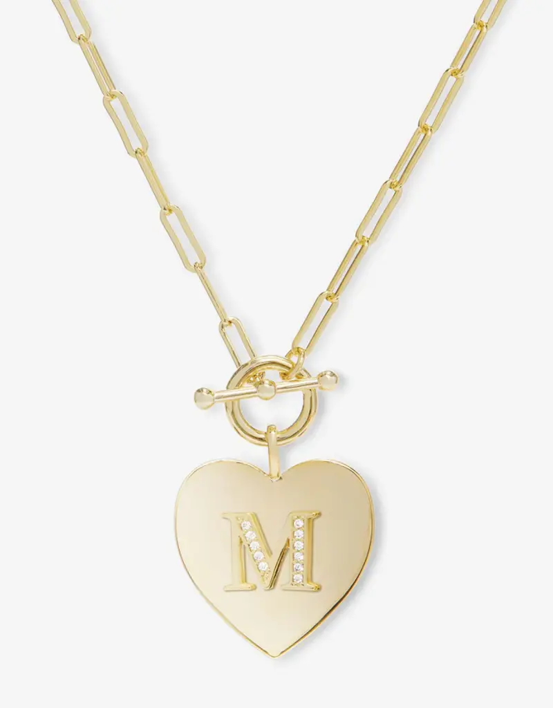 J.HOFFMAN'S Love Letters Heart Necklace- gold
