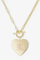 J.HOFFMAN'S Love Letters Heart Necklace- gold