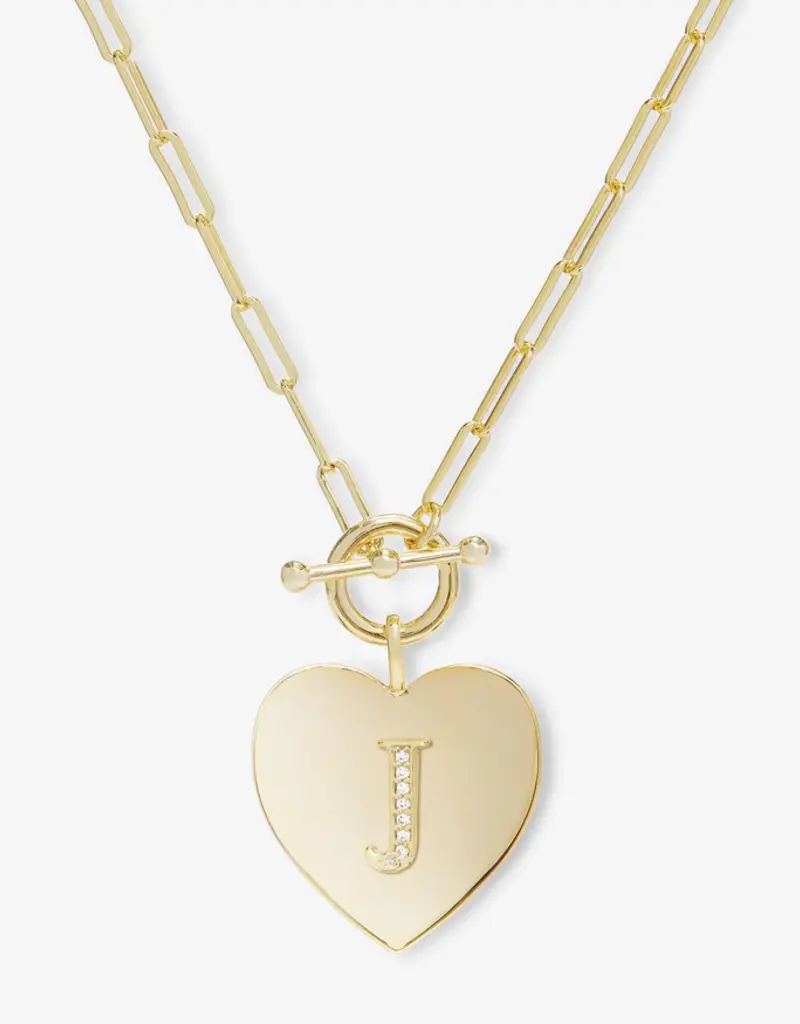 J.HOFFMAN'S Love Letters Heart Necklace- gold