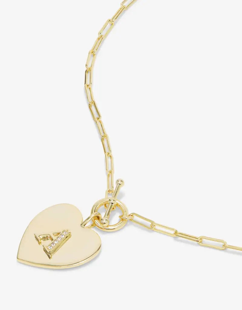 J.HOFFMAN'S Love Letters Heart Necklace- gold