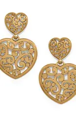 Contempo Duo Heart Post Drop in Gold