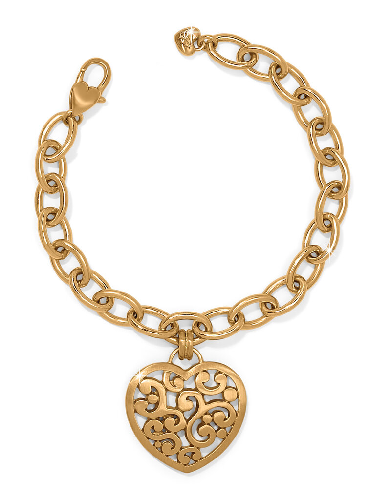 Contempo Medallion Heart  Bracelet In Gold