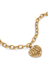 Contempo Medallion Heart  Bracelet In Gold