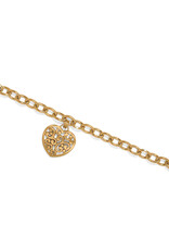 Contempo Medallion Heart  Bracelet In Gold