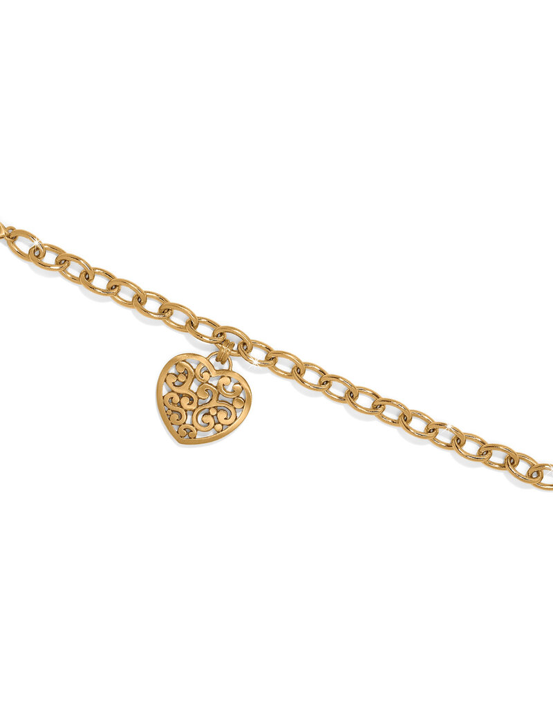 Contempo Medallion Heart  Bracelet In Gold