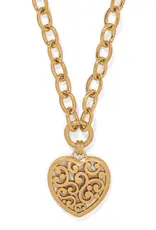 Contempo Medallion Heart Necklace in Gold
