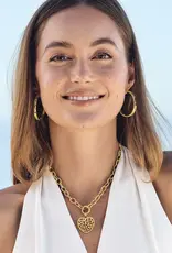 Contempo Medallion Heart Necklace in Gold