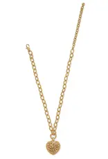Contempo Medallion Heart Necklace in Gold