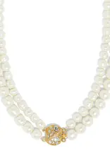 Trust Your Journey Double Pearl Necklace