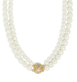 Trust Your Journey Double Pearl Necklace