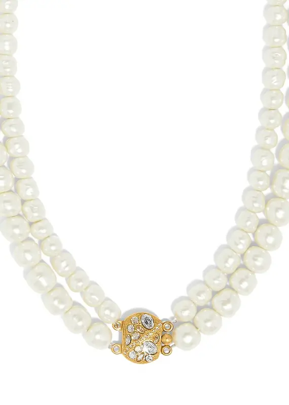 Trust Your Journey Double Pearl Necklace