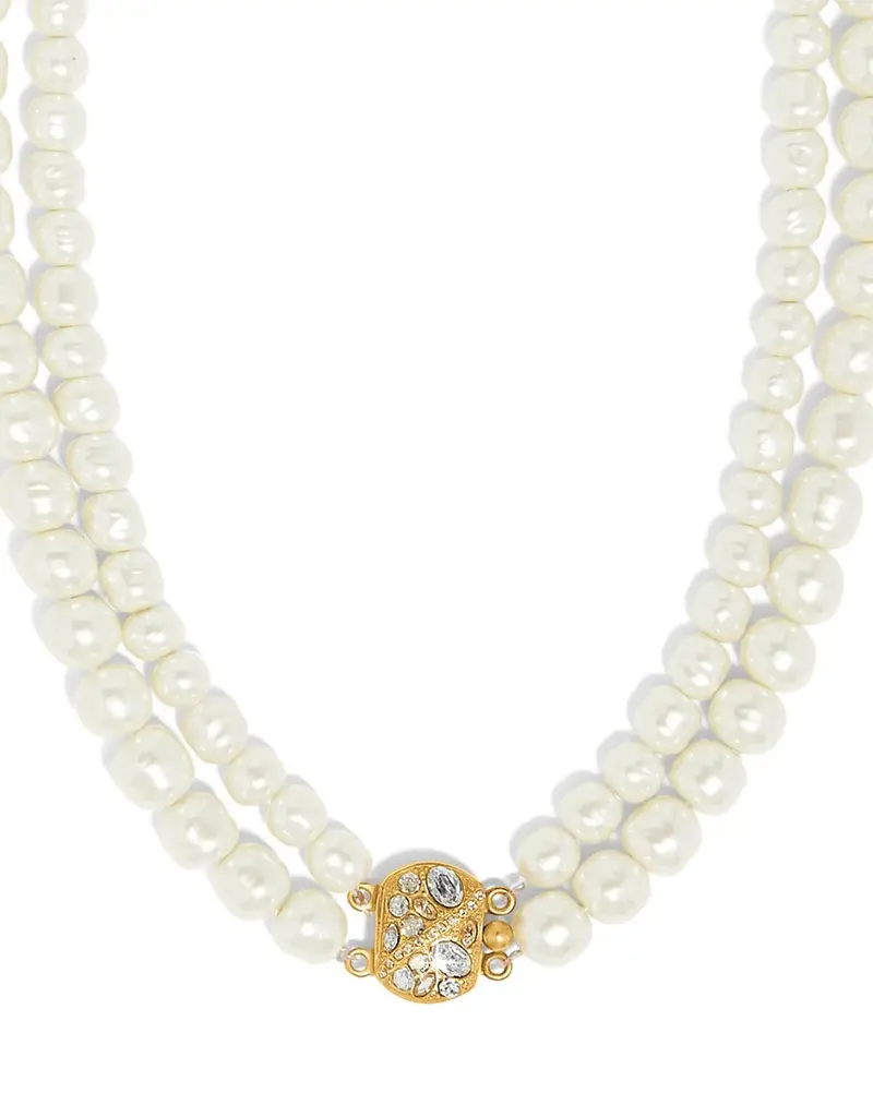 Trust Your Journey Double Pearl Necklace