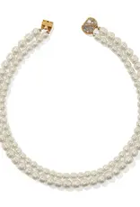 Trust Your Journey Double Pearl Necklace