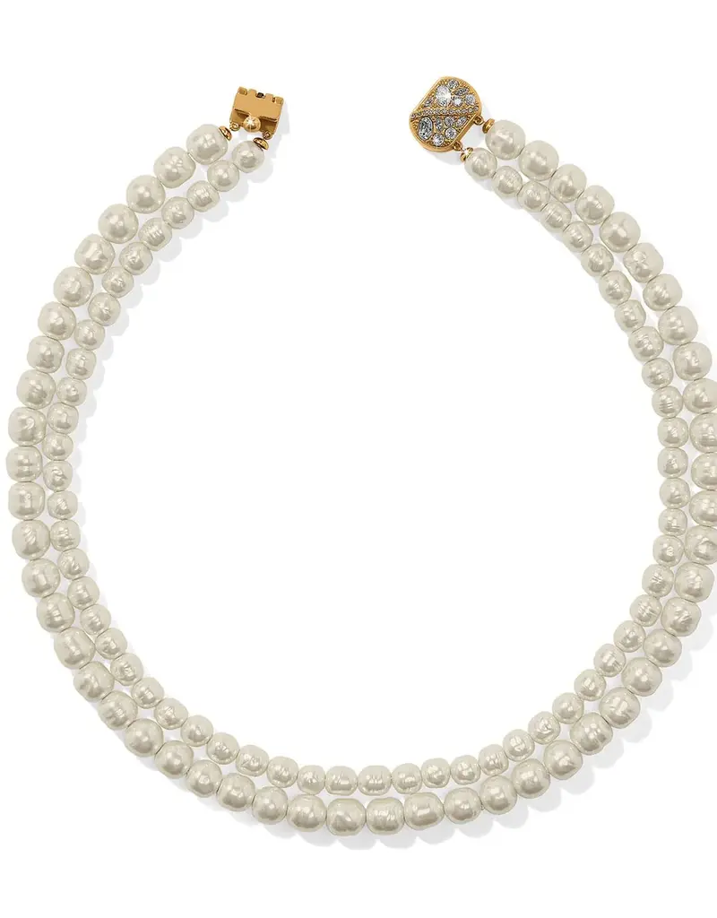 Trust Your Journey Double Pearl Necklace