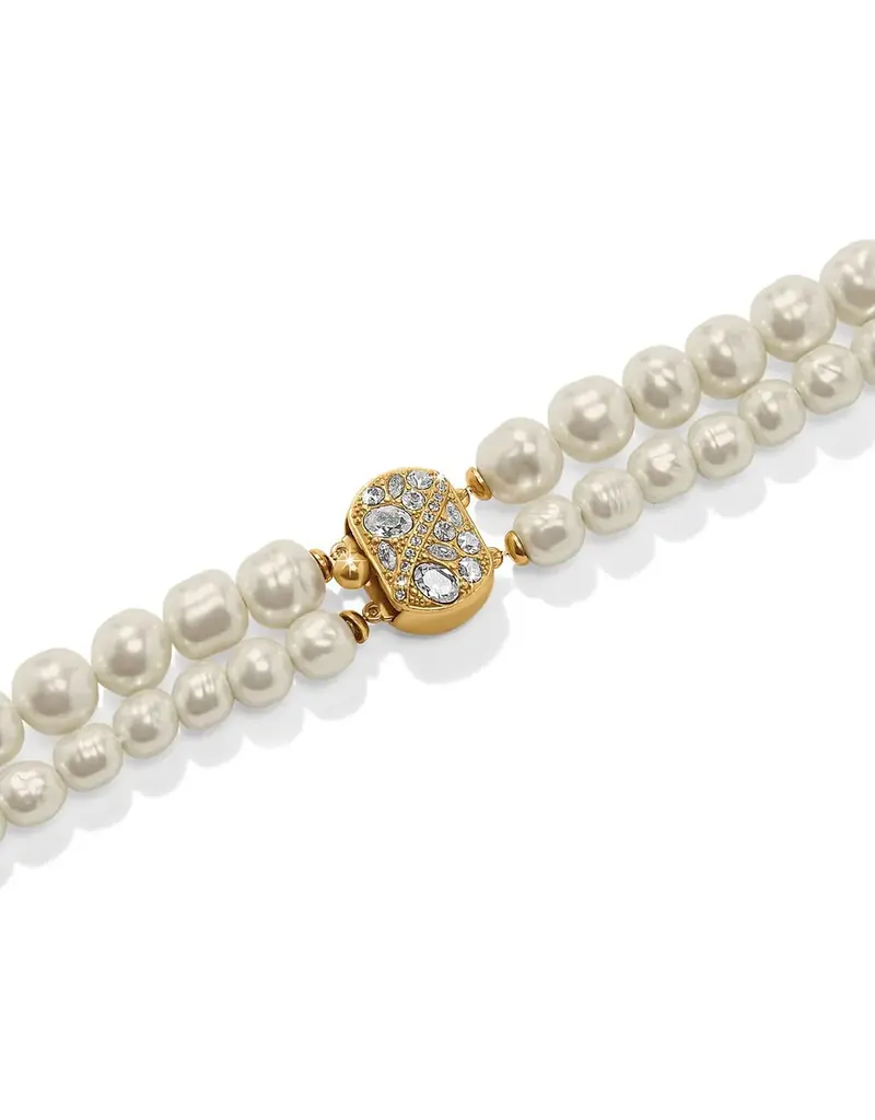 Trust Your Journey Double Pearl Necklace