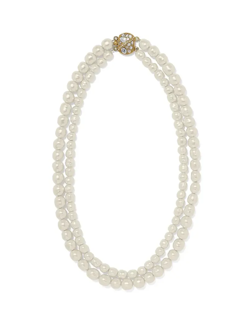 Trust Your Journey Double Pearl Necklace