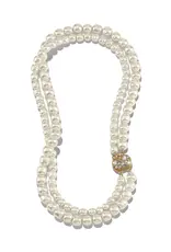 Trust Your Journey Double Pearl Necklace