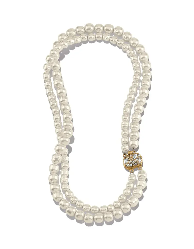 Trust Your Journey Double Pearl Necklace