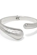 Nile Open Hinged Bangle in Silver