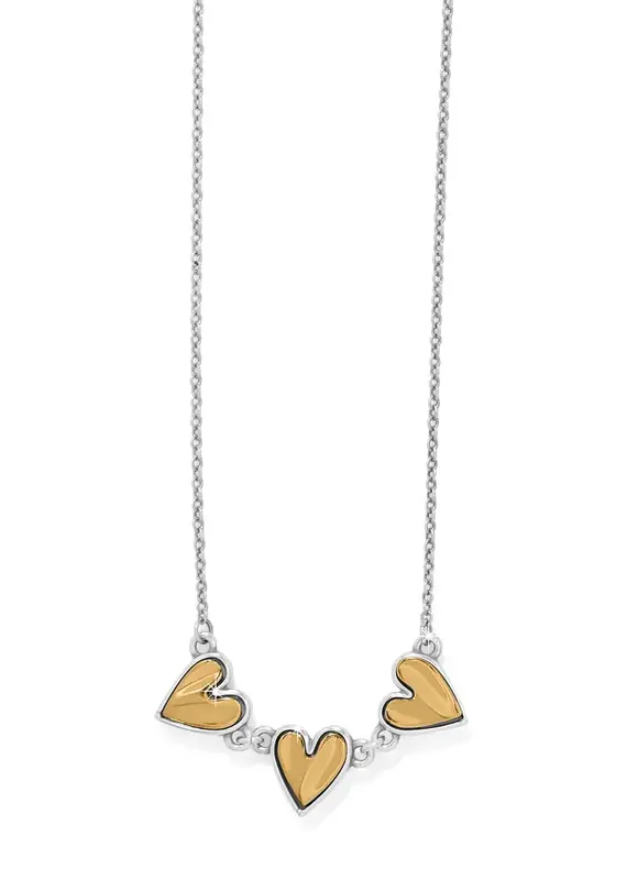 Cascade Heart Trio Necklace