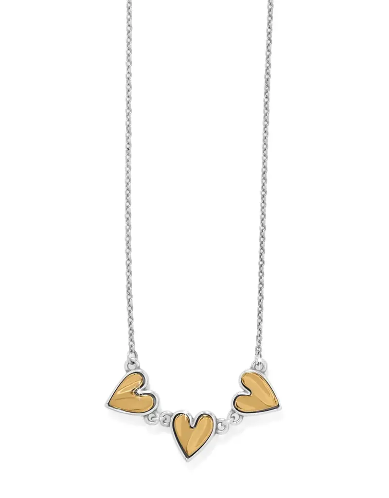Cascade Heart Trio Necklace