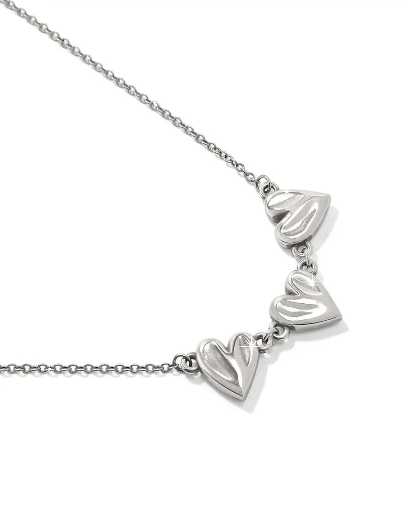 Cascade Heart Trio Necklace