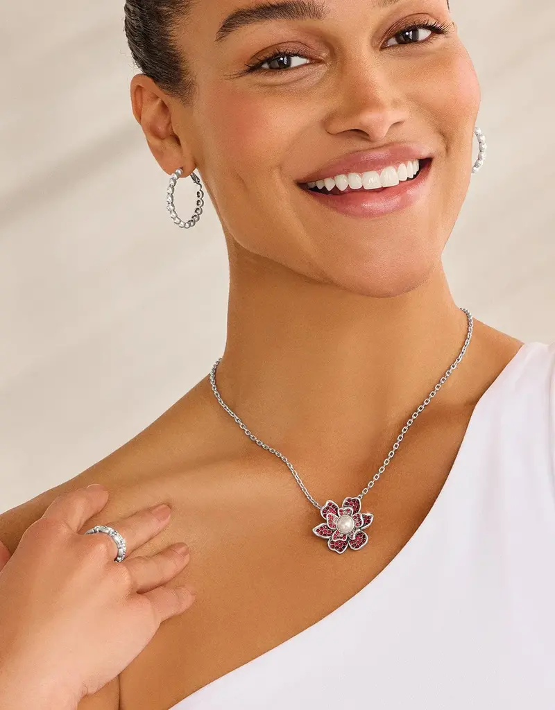 Everbloom Pearl Ruby Necklace