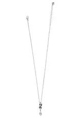 Interlok Single Knot Drop Necklace in Silver