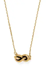 Interlok Single Knot Pendant Necklace in Gold