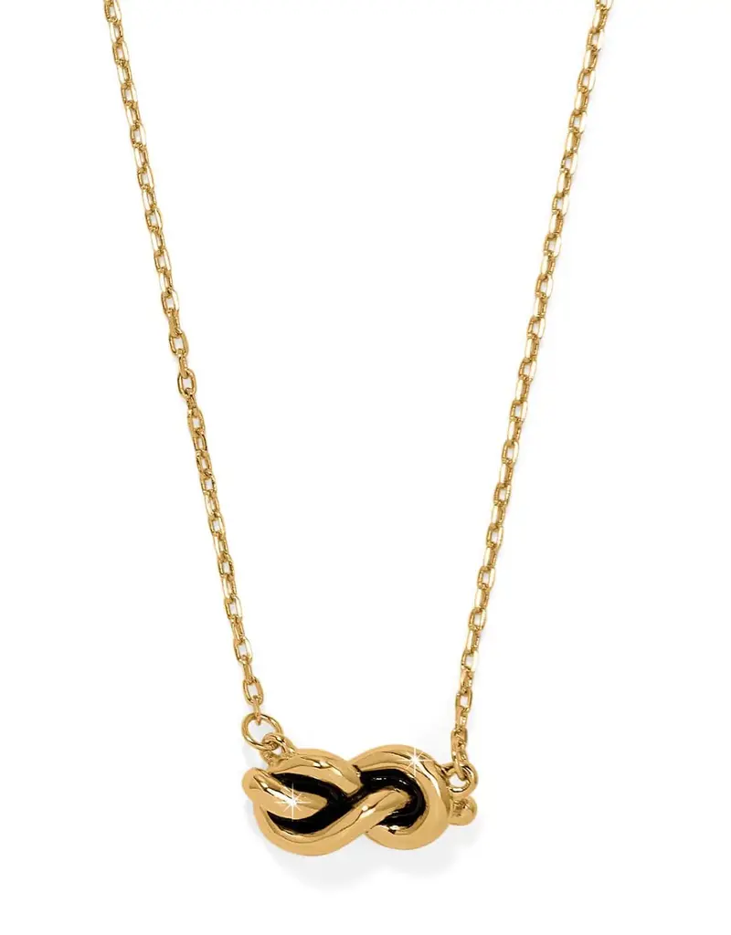 Interlok Single Knot Pendant Necklace in Gold