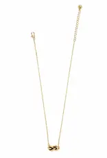 Interlok Single Knot Pendant Necklace in Gold