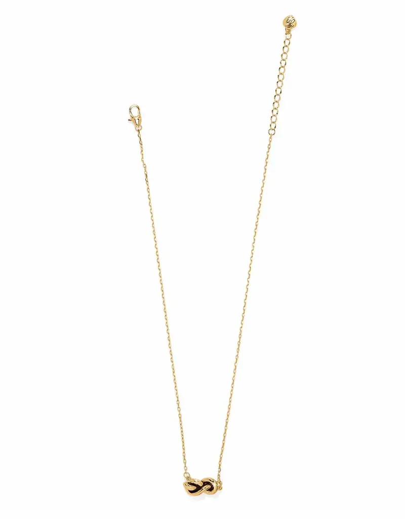 Interlok Single Knot Pendant Necklace in Gold