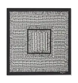 Tunisian Print Scarf in Black And White