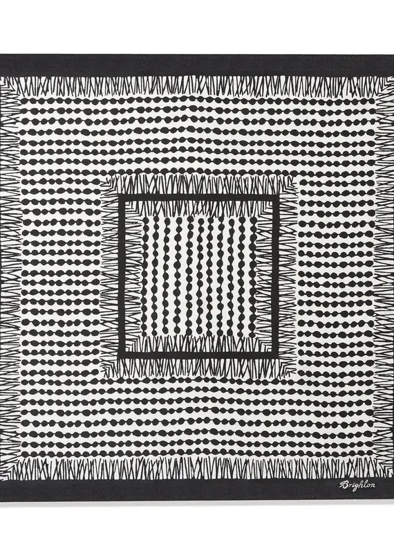 Tunisian Print Scarf in Black And White