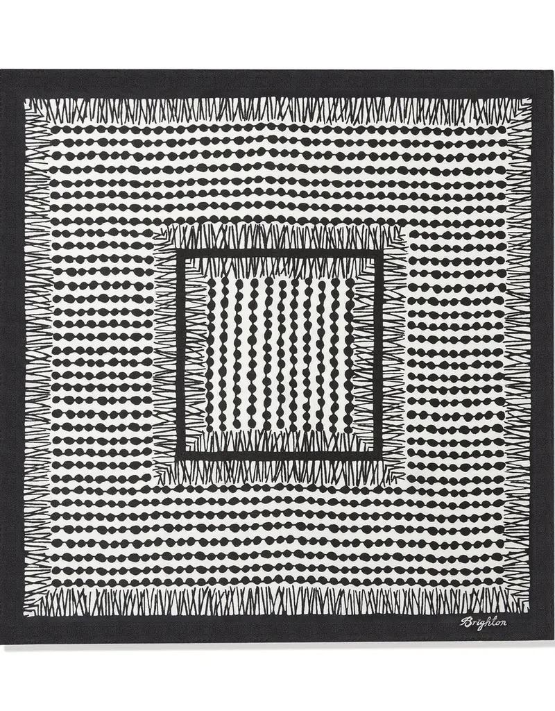 Tunisian Print Scarf in Black And White