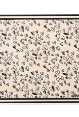 Pink Hearts Print Scarf