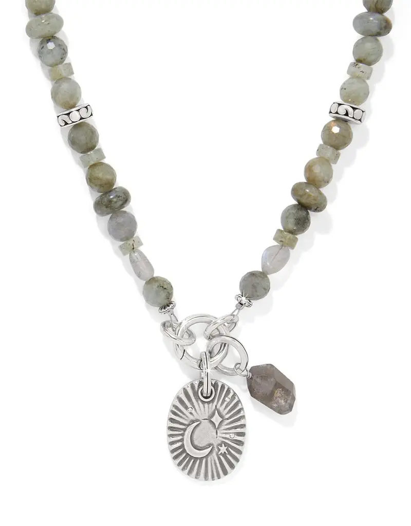 Token Charm Labradorite Necklace