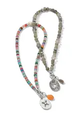 Token Charm Labradorite Necklace