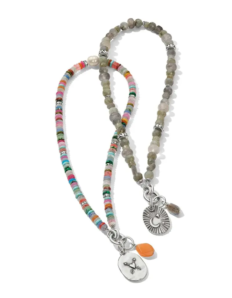 Token Charm Labradorite Necklace