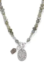 Token Charm Labradorite Necklace