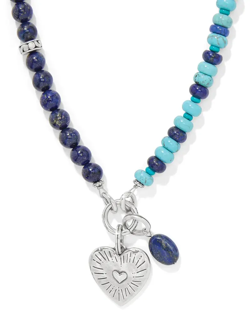 Token Charm Lapis Turquoise Necklace