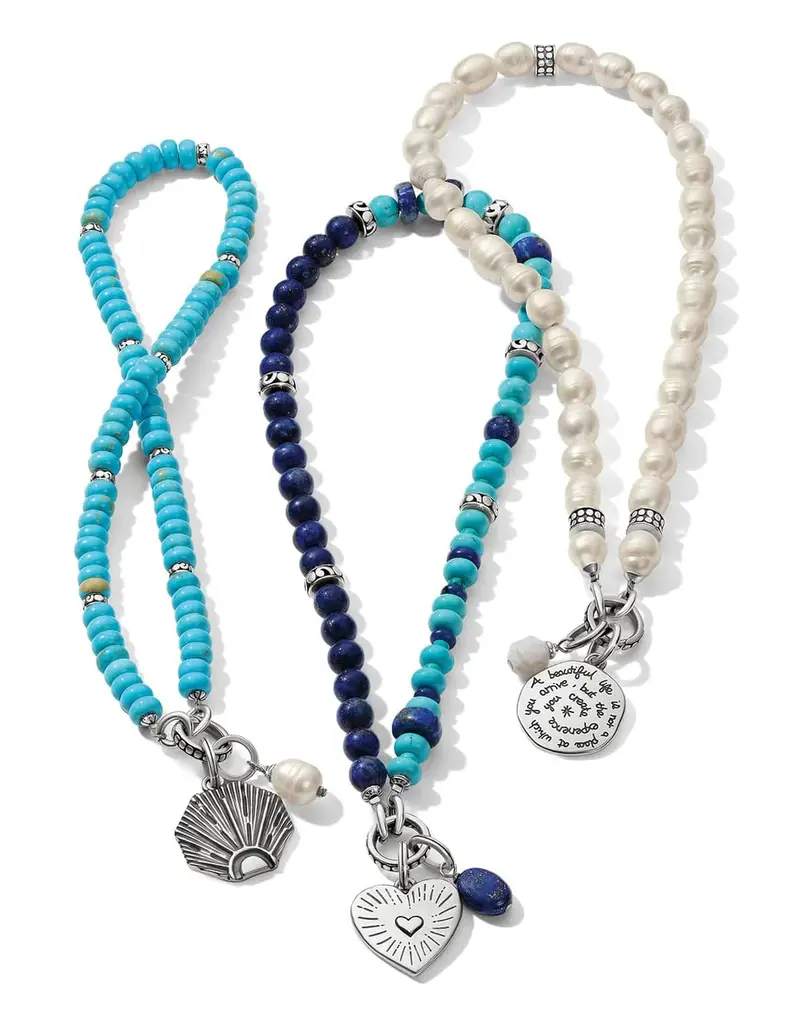 Token Charm Lapis Turquoise Necklace