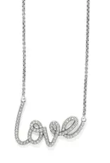 Love Sparkle Script Necklace