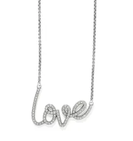 Love Sparkle Script Necklace